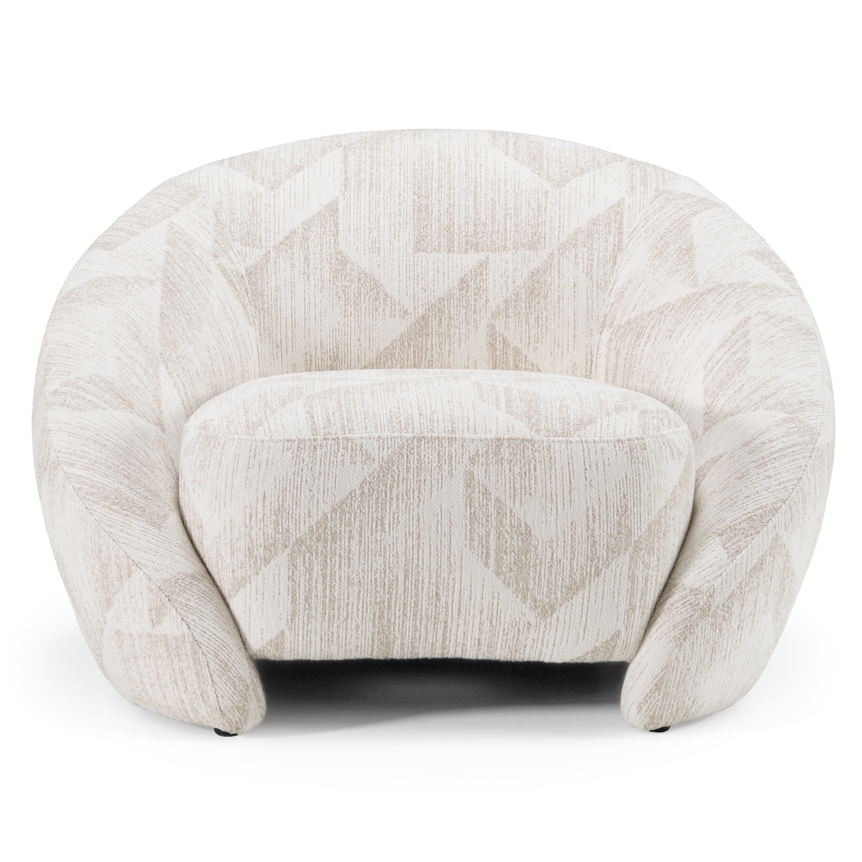 Divani Casa Gentle Modern Beige Pattern Fabric Accent Chair Model VGOD-ZW-24037-CHR-BGE