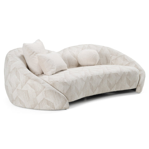 Divani Casa Gentle Modern Beige Pattern Fabric Sofa Model VGOD-ZW-24037-SOFA-BGE