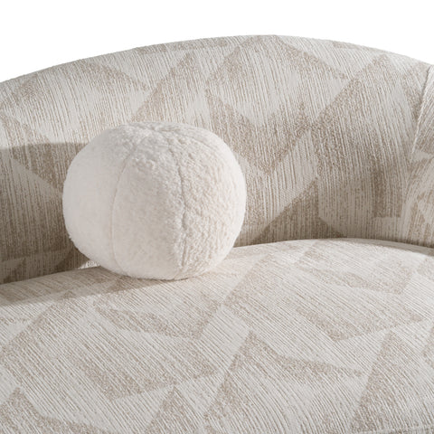 Divani Casa Gentle Modern Beige Pattern Fabric Sofa Model VGOD-ZW-24037-SOFA-BGE