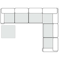 Divani Casa Garman Modern Light Grey Modular Sectional Sofa 7 Piece Sectional Model VGKKKF2651-MOD-GRY-SECT-7-Piece Sectional