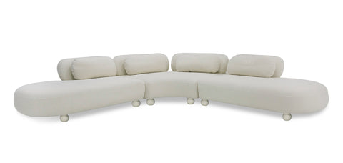 Divani Casa Gilbert Contemporary White Fabric Modular Sectional Sofa Model VGOD-ZW-23024-WHT
