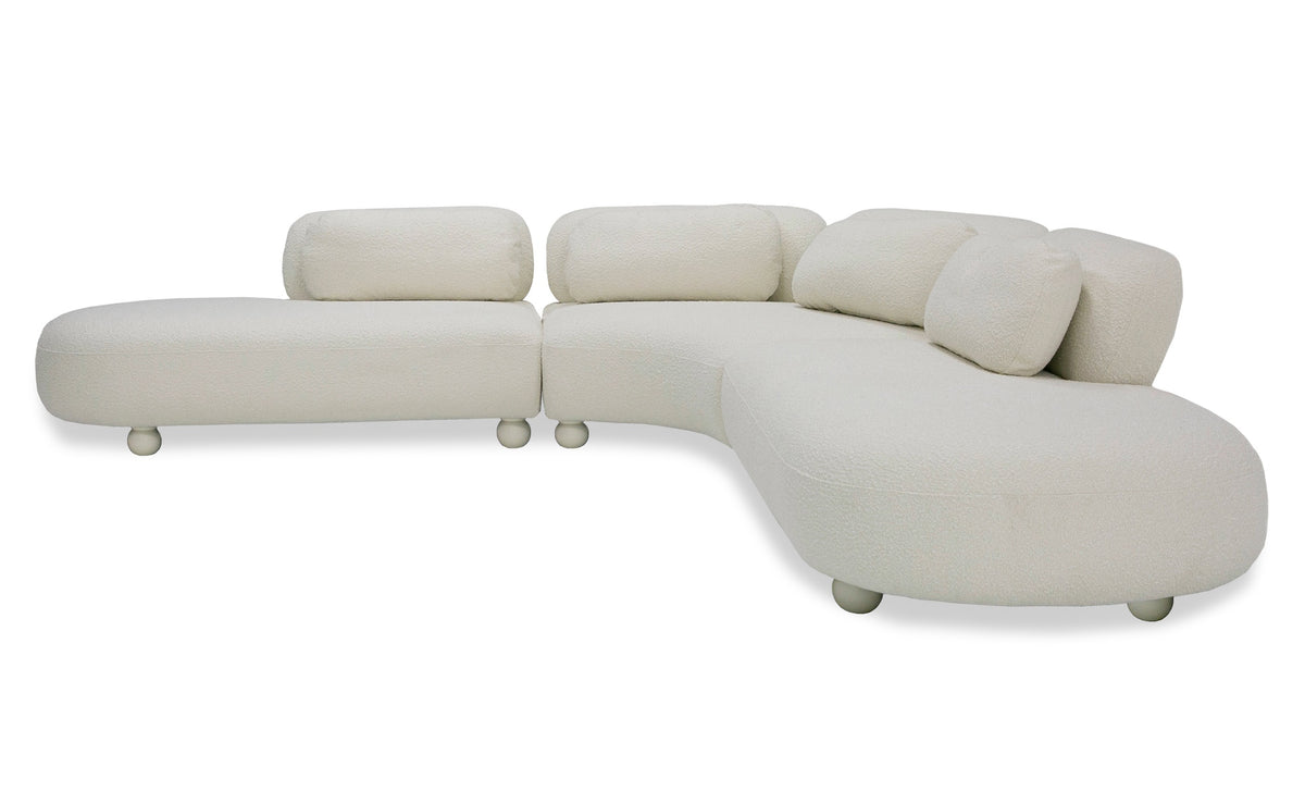 Divani Casa Gilbert Contemporary White Fabric Modular Sectional Sofa Model VGOD-ZW-23024-WHT