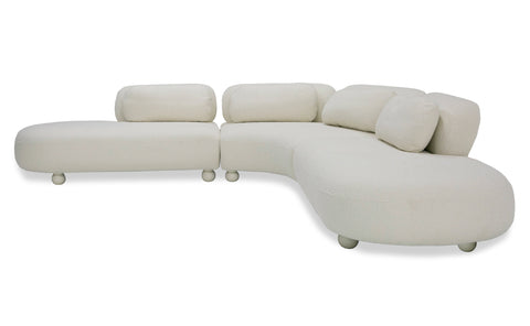 Divani Casa Gilbert Contemporary White Fabric Modular Sectional Sofa Model VGOD-ZW-23024-WHT