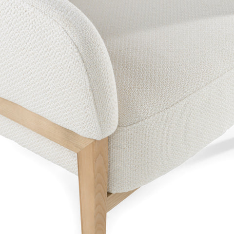 Divani Casa Giselle Mid Century Modern Off White Fabric Accent Chair Model VGKK-KF.A2087-NAT
