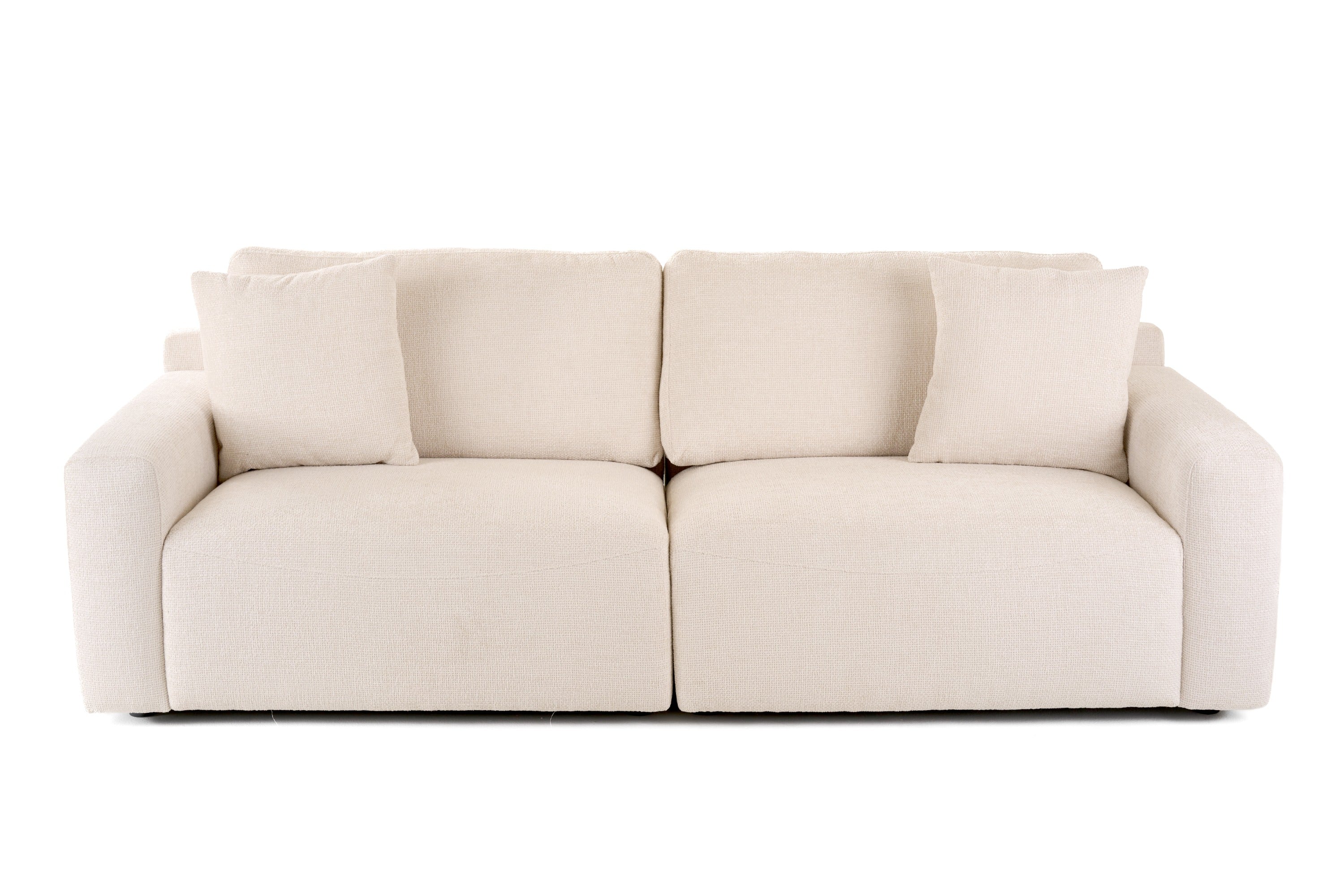 Divani Casa Gloria Modern White Fabric Sofa Model VGSX-22052-SOFA-PRL