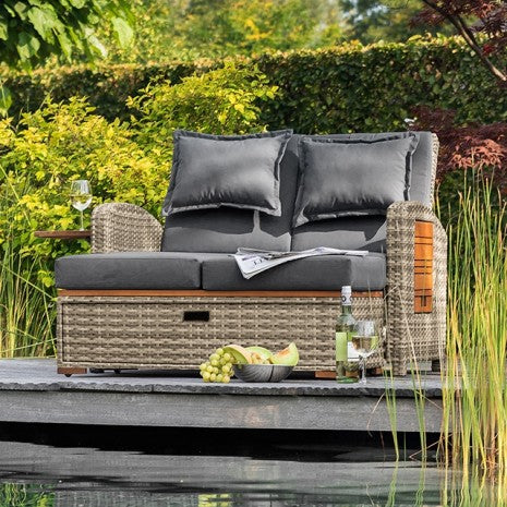 Bahia Tobago Reclining Chaise Lounge Model Gm-1009Br-Bench By Furniture Of America 