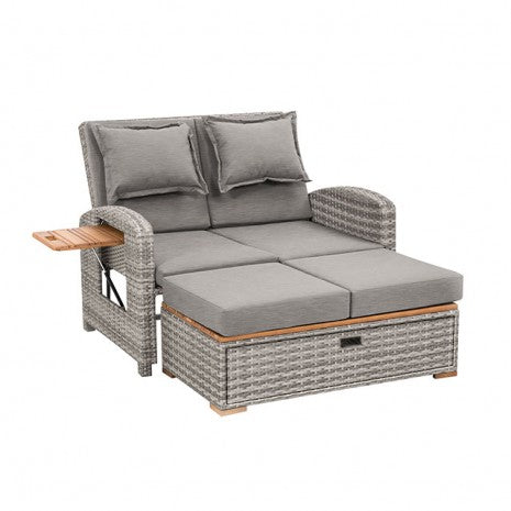 Bahia Tobago Reclining Chaise Lounge Model Gm-1009Gy-Bench By Furniture Of America 