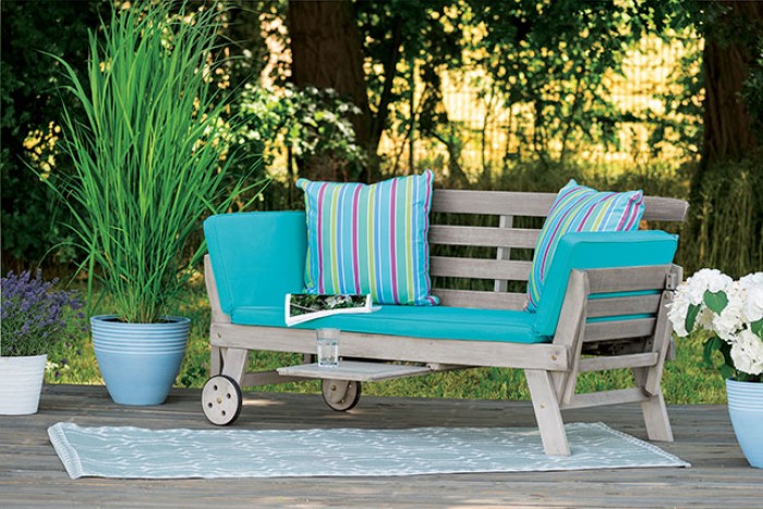 Maui Convertible Sofa Daybed Model Gm-1015-Pull-Out Tray Table By Furniture Of America 