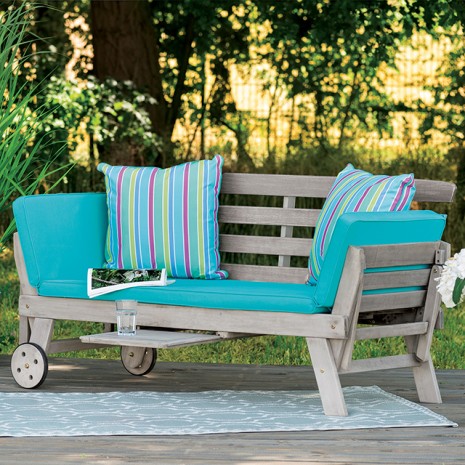 Maui Convertible Sofa Daybed Model Gm-1015-Pull-Out Tray Table By Furniture Of America 