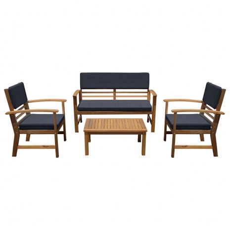 Hana 4 Pc. Patio Set Model Gm-1020Bl-4Pk-Loveseat By Furniture Of America 
