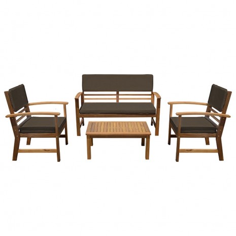 Hana 4 Pc. Patio Set Model Gm-1020Br-4Pk-Loveseat By Furniture Of America 