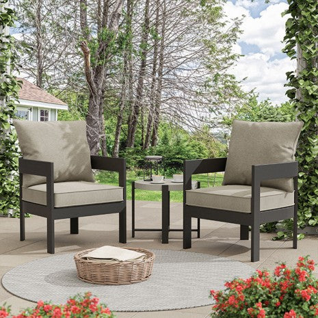 Lotus 3-Pc Patio Set Model Gm-1024Bk-3Pk-Chair By Furniture Of America 