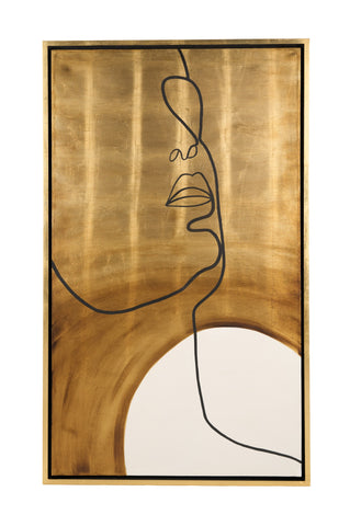 Modrest Golden Face Modern 35" X 59" Painting Model VGVA-CO2305