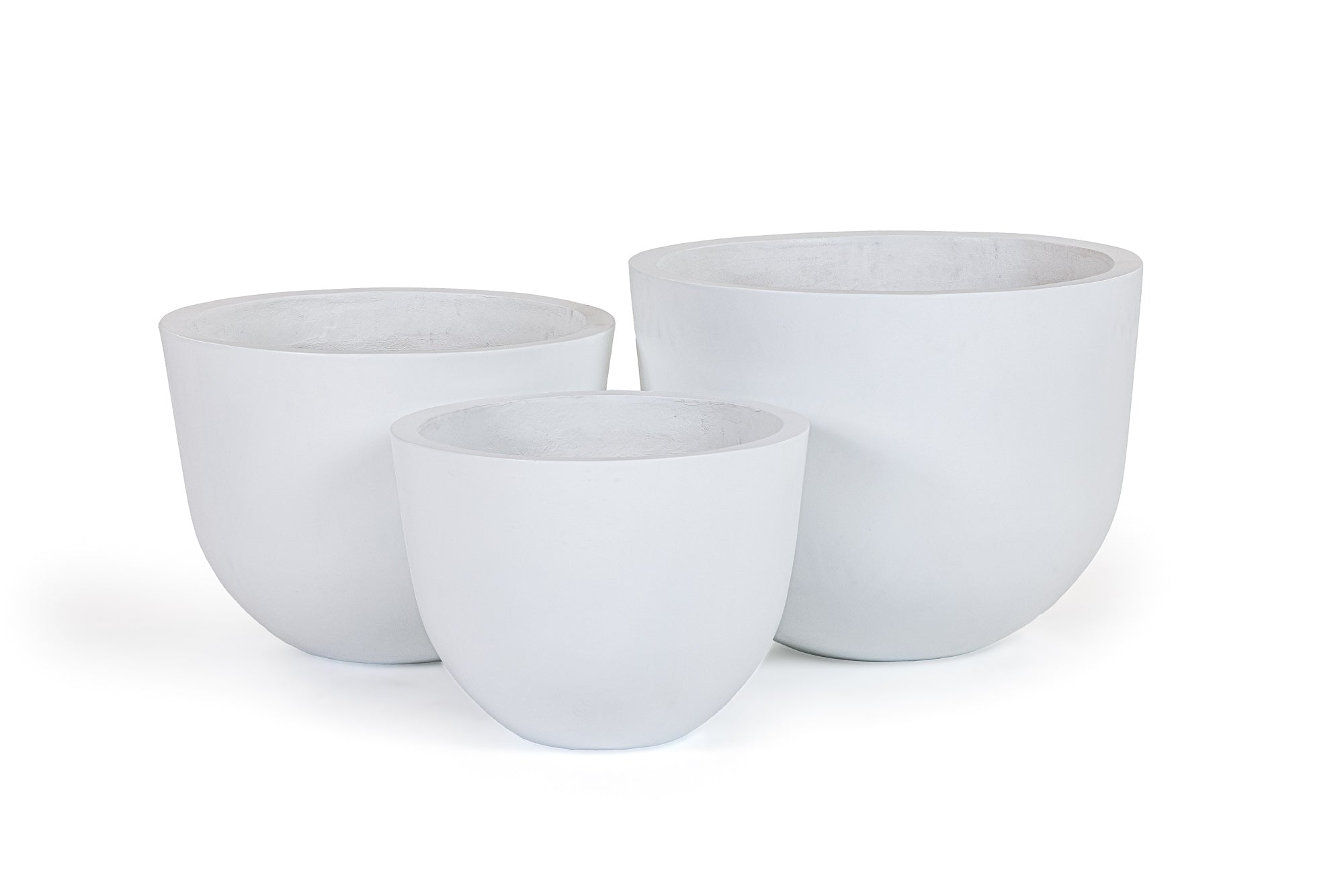 Modrest Goliad Modern White Concrete Planters Set Of 3 Model VGGR-301470-WHT