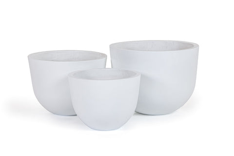 Modrest Goliad Modern White Concrete Planters Set Of 3 Model VGGR-301470-WHT