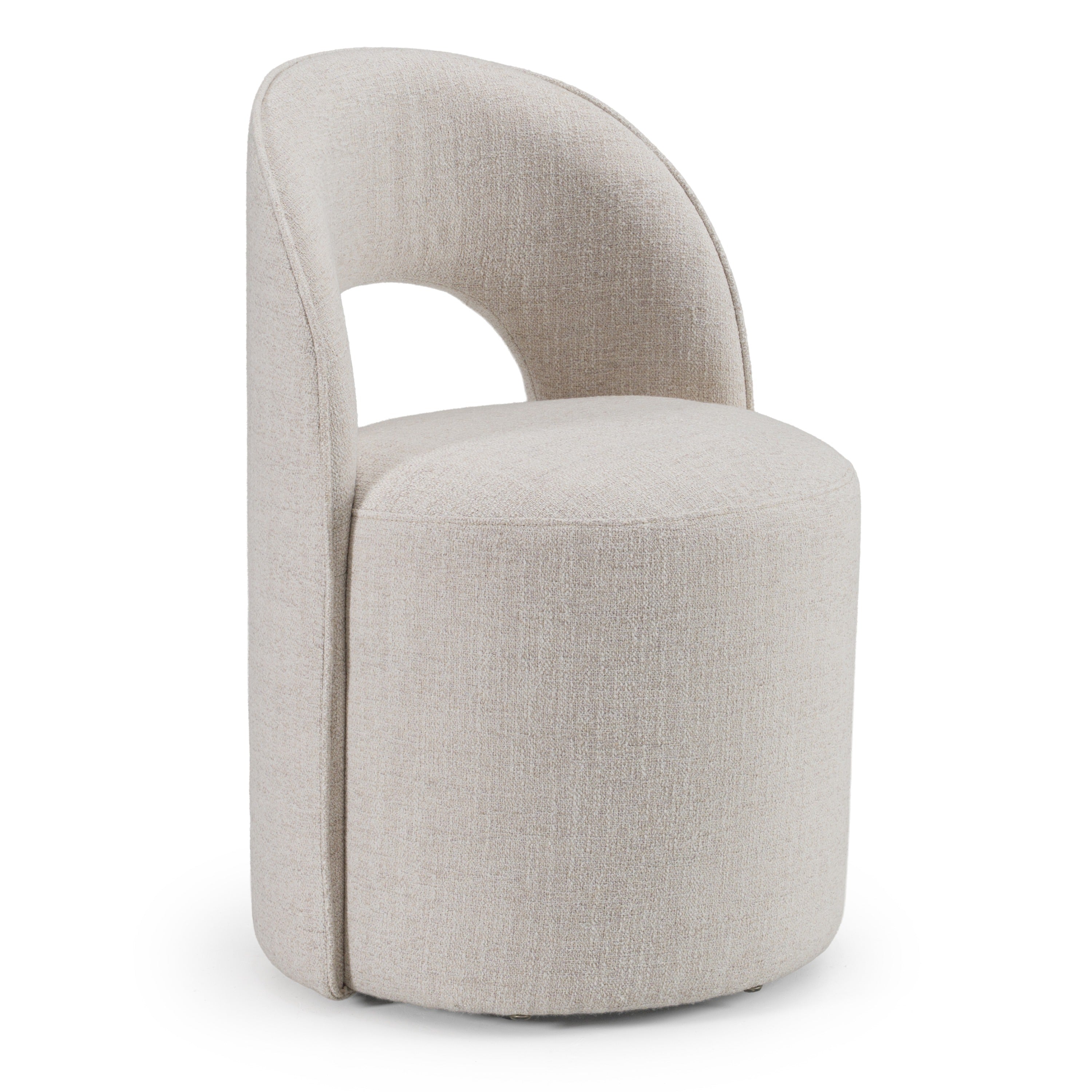 Modrest Gordon Modern Cream Fabric Swivel Dining Chair Model VGKK-KF-Y2176-CRM