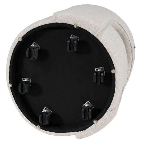 Modrest Gordon Modern Cream Fabric Swivel Dining Chair Model VGKK-KF-Y2176-CRM