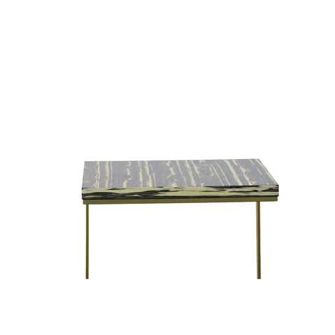 Modrest Greely Glam Black And Gold Marble End Table Model VGODLZ-178E
