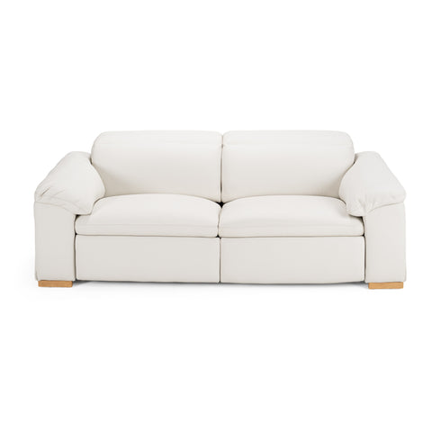 Divani Casa Gregory Modern Off White Leather Sofa With 2 Recliners Model VGKV-KM.6368-SOFA-OFF