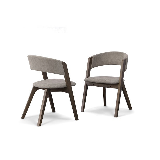 Modrest Grover Modern Grey & Dark Wenge Dining Chair (Set of 2) By VIG Furniture