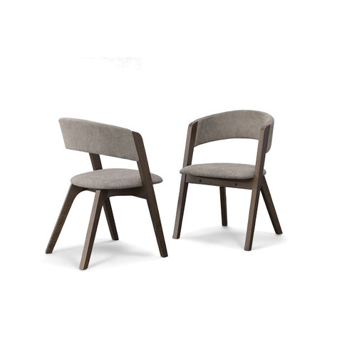 Modrest Grover Modern Grey & Dark Wenge Dining Chair (Set of 2) By VIG Furniture