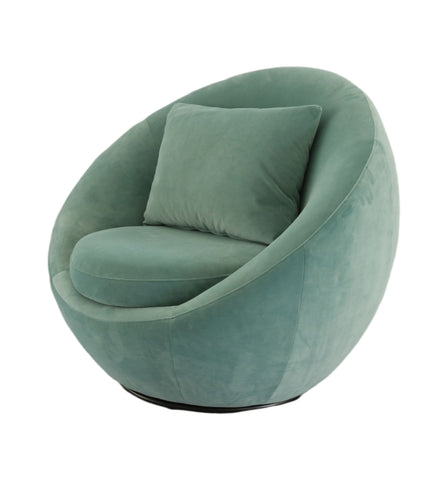 Modrest Gypsum Modern Teal Swivel Accent Chair Model VGMFOC-284-BLU-CH