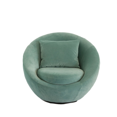 Modrest Gypsum Modern Teal Swivel Accent Chair Model VGMFOC-284-BLU-CH