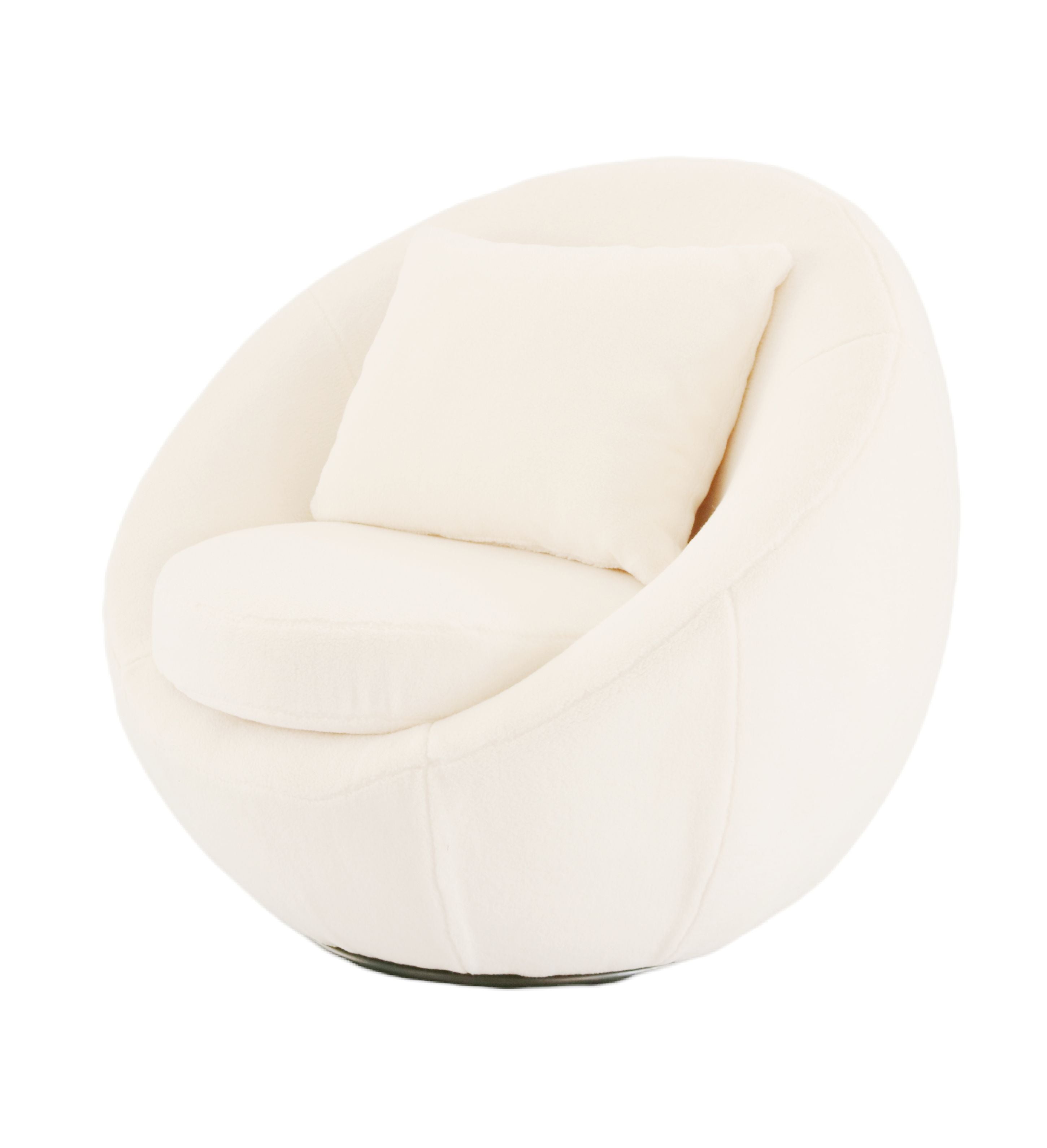 Modrest Gypsum Modern White Swivel Accent Chair Model VGMFOC-284-WHT-CH