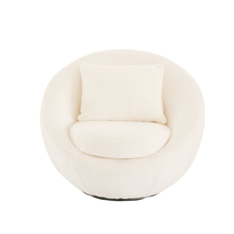 Modrest Gypsum Modern White Swivel Accent Chair Model VGMFOC-284-WHT-CH