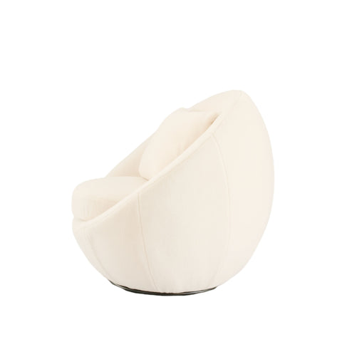 Modrest Gypsum Modern White Swivel Accent Chair Model VGMFOC-284-WHT-CH
