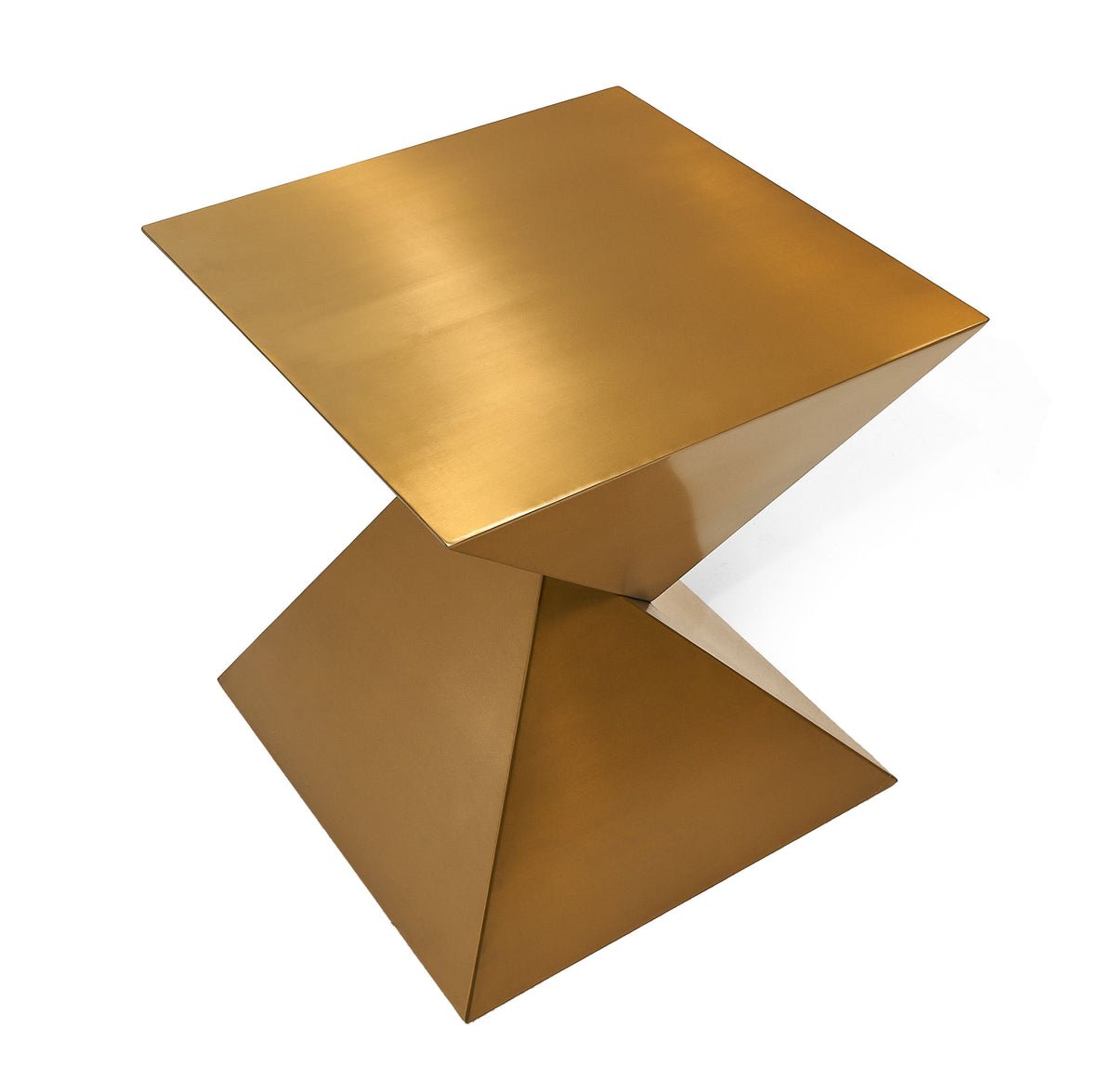 Modrest Hadler Glam Brushed Gold Metallic End Table Model VGODLZ-206E