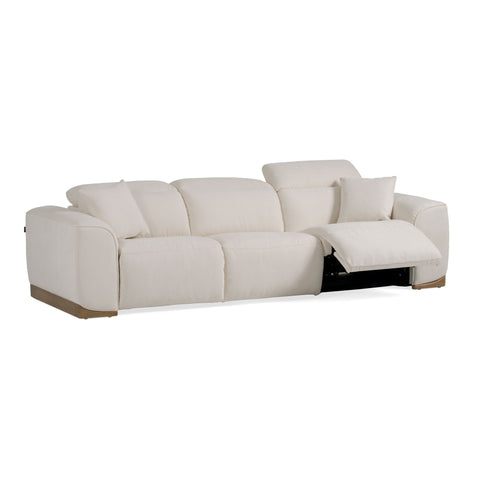 Divani Casa Hagerty Modern Off White Fabric Sofa With 2 Power Recliners Model VGKV-KM.6035-OW