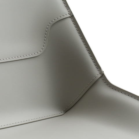 Modrest Halo Modern Light Grey Saddle Leather Counter Stool Model VGYF-BS1113-LTGR-CS