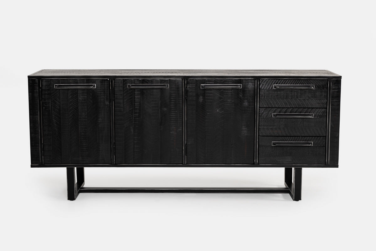 Modrest Hardy Modern Black Acacia Buffet Model VGLBTHER-SB190