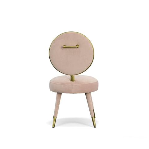 Modrest Haswell Glam Pink Velvet Accent Chair (Set Of Two) Model VGMFMC-479-PK-CH