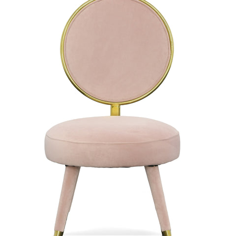 Modrest Haswell Glam Pink Velvet Accent Chair (Set Of Two) Model VGMFMC-479-PK-CH