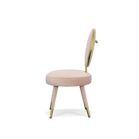 Modrest Haswell Glam Pink Velvet Accent Chair (Set Of Two) Model VGMFMC-479-PK-CH