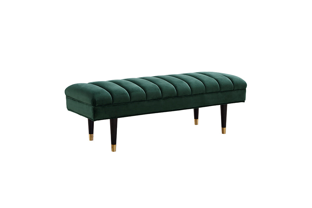 Divani Casa Ritner Modern Green Velvet Bench Model VGYUHD-1855-GRN