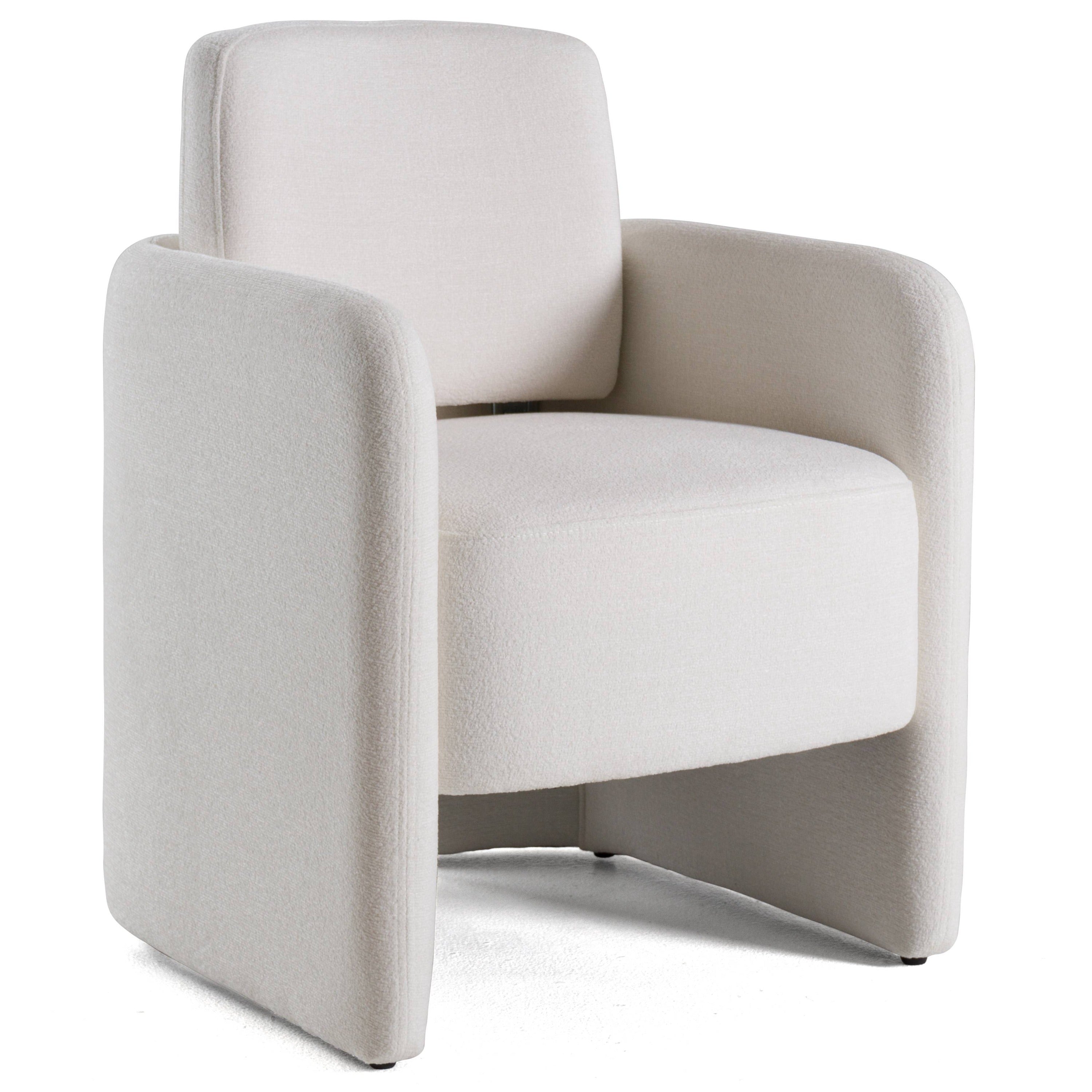 Modrest Hermosa Modern White Fabric Dining Chair Model VGKK-KF.Y2220-WHT