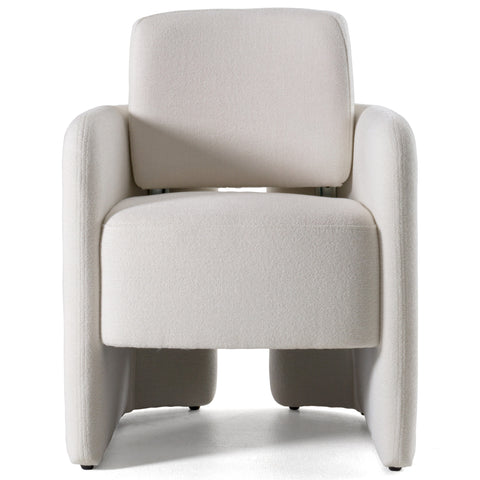 Modrest Hermosa Modern White Fabric Dining Chair Model VGKK-KF.Y2220-WHT