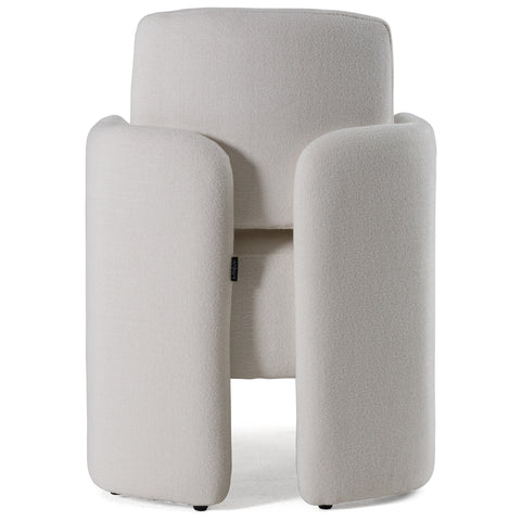 Modrest Hermosa Modern White Fabric Dining Chair Model VGKK-KF.Y2220-WHT