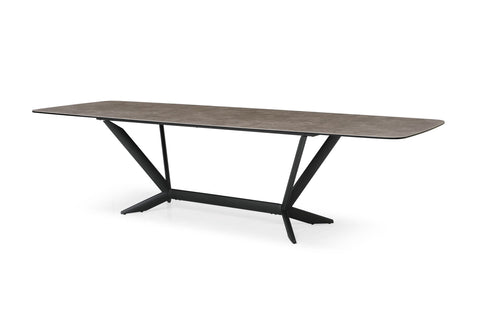 Modrest Herzog Modern Grey Ceramic Dining Table Model VGVCT1860-DT