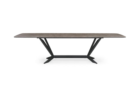 Modrest Herzog Modern Grey Ceramic Dining Table Model VGVCT1860-DT