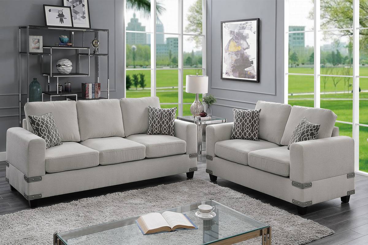 2 Piece Sofa Set Model F8808 By Poundex Furniture