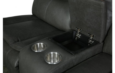 6967 Dark Gray Fabric 3-Piece Sectional with 3 Manual ReclinersModel:  6967-GRAY-SECT