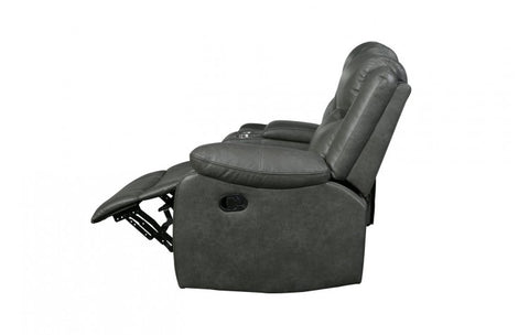 6967 Dark Gray Fabric 3-Piece Sectional with 3 Manual ReclinersModel:  6967-GRAY-SECT