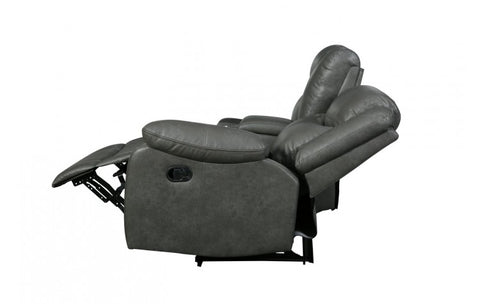 6967 Dark Gray Fabric 3-Piece Sectional with 3 Manual ReclinersModel:  6967-GRAY-SECT