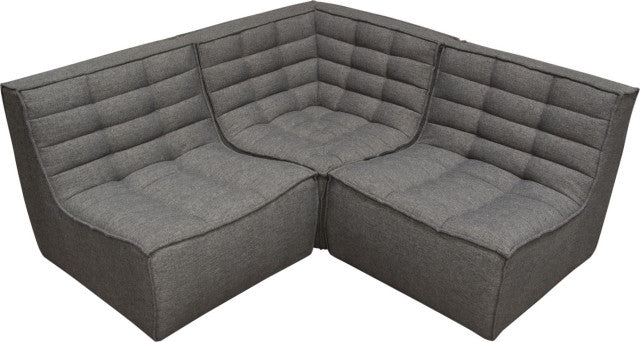 Marshall 3 Piece Corner Modular Sectional - Gray By Diamond Sofa