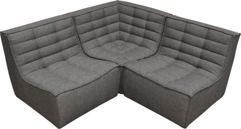 Marshall 3 Piece Corner Modular Sectional - Gray By Diamond Sofa