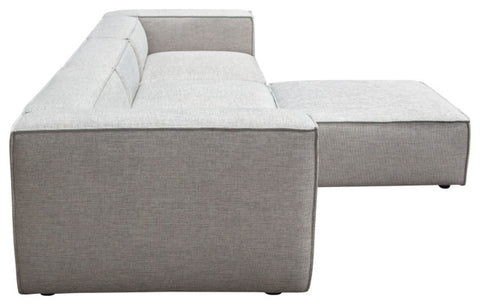 Vice 4-Piece Modular Sectional, Barley Fabric With Ottoman By Diamond Sofa